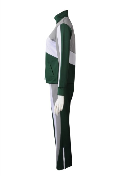 WTV174 Made Women's Wear Contrast Sport Suit Design Drawstring Waist Sport Suit Sport Suit Exclusive 100% Polyester  side view